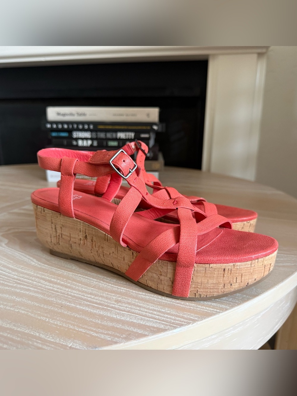 Eileen Fisher|Coral Strappy Cork Wedge Sandals,small platform-comfortable wear•